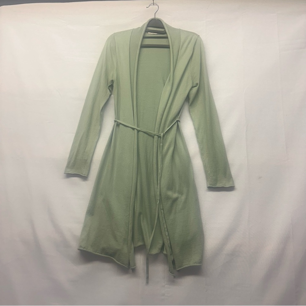 Boden sage Green long cardigan sweater cotton/cashmere size 6